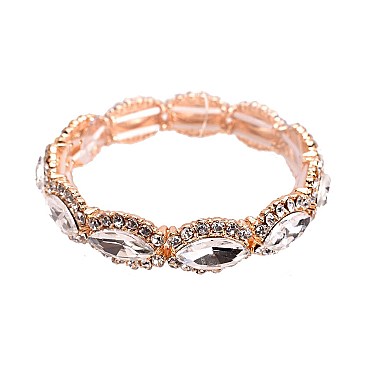 RHINESTONE ACCENT STRETCH BRACELET