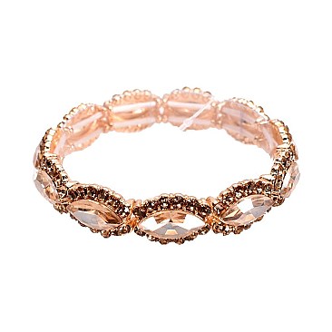 RHINESTONE ACCENT STRETCH BRACELET