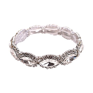 RHINESTONE ACCENT STRETCH BRACELET