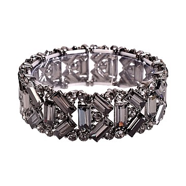 RHINESTONE RECTANGLE DOT BRACELET