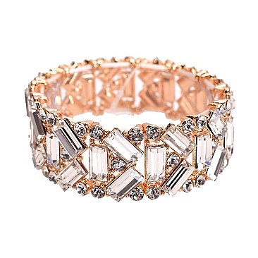 RHINESTONE RECTANGLE DOT BRACELET