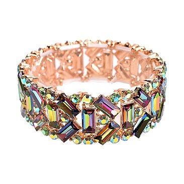 RHINESTONE RECTANGLE DOT BRACELET