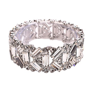 RHINESTONE RECTANGLE DOT BRACELET