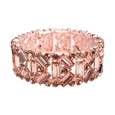 RHINESTONE RECTANGLE DOT BRACELET