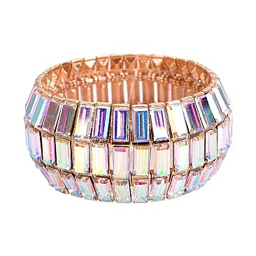 RECTANGULAR DISCO RHINESTONE BRACELET