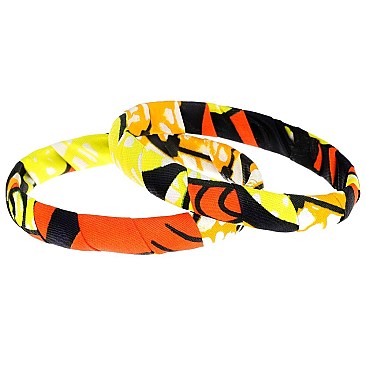 KENTE AFRICAN PRINT BANGLE BRACELET 2PIECES SET