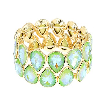 LOVELY GEM BLING CASTING STONE STRETCH BRACELET