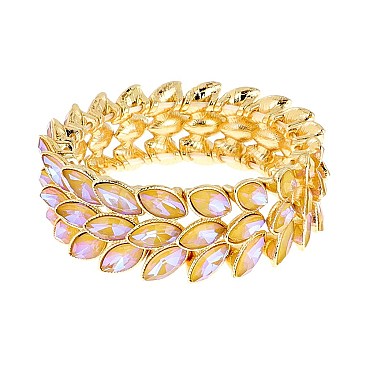 STYLISH GEM BLING CASTING STONE STRETCH BRACELET