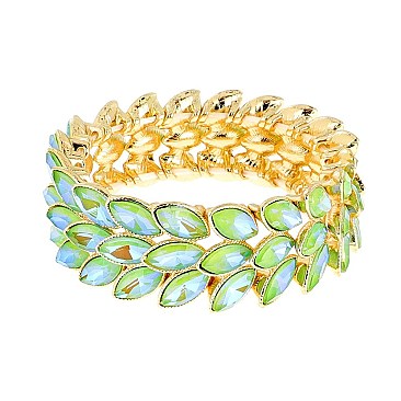 STYLISH GEM BLING CASTING STONE STRETCH BRACELET