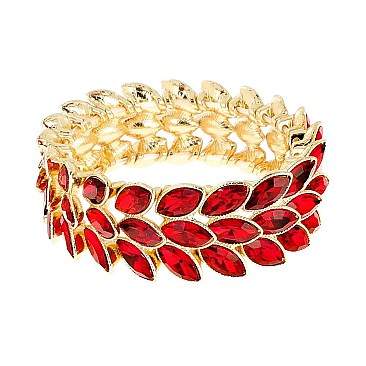STYLISH GEM BLING CASTING STONE STRETCH BRACELET