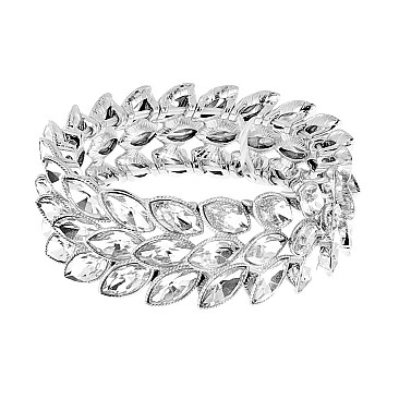 STYLISH GEM BLING CASTING STONE STRETCH BRACELET