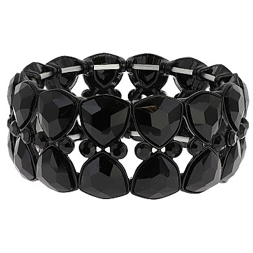 GLAMOROUS GEM BLING CRYSTAL STRETCH BRACELET