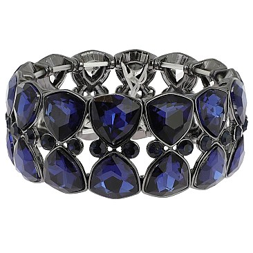 GLAMOROUS GEM BLING CRYSTAL STRETCH BRACELET