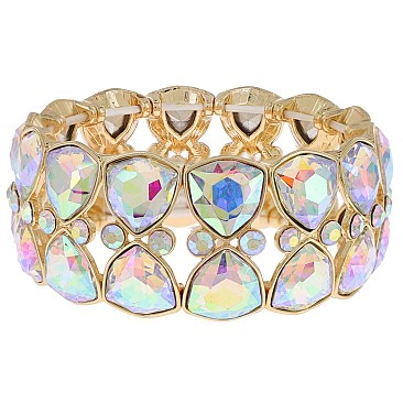 GLAMOROUS GEM BLING CRYSTAL STRETCH BRACELET