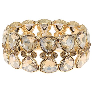 GLAMOROUS GEM BLING CRYSTAL STRETCH BRACELET