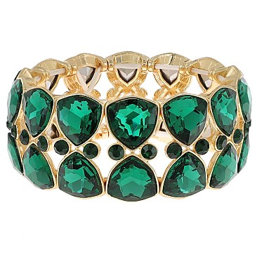 GLAMOROUS GEM BLING CRYSTAL STRETCH BRACELET