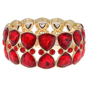 GLAMOROUS GEM BLING CRYSTAL STRETCH BRACELET