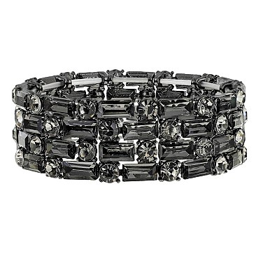 ELEGANT BLING GEMSTONE STRETCH EVENING BRACELET