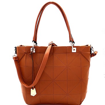 2 WAY GEOMETRICAL PATTERN TOTE