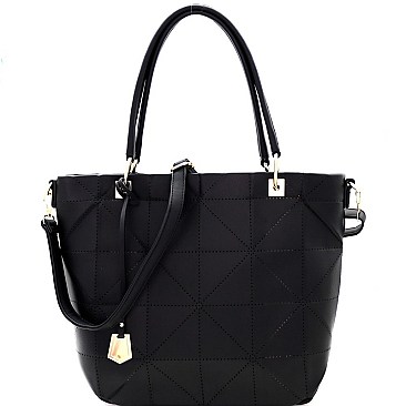 2 WAY GEOMETRICAL PATTERN TOTE