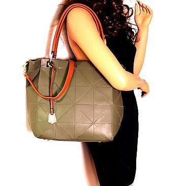 2 WAY GEOMETRICAL PATTERN TOTE