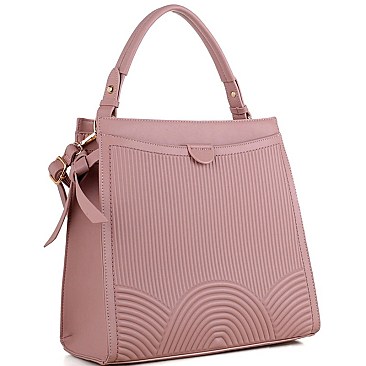 Embossed Faux-Leather 2Way Bag