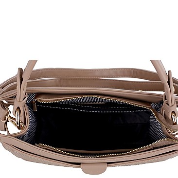Embossed Faux-Leather 2Way Bag
