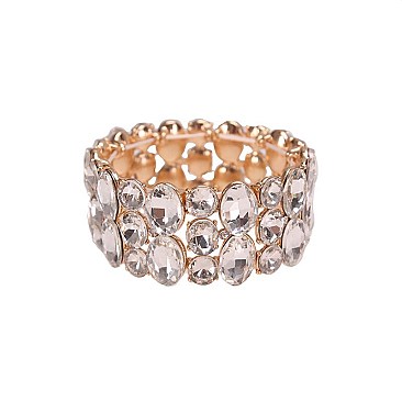 TRENDY LARGE RHINESTONE STRETCH BRACELET SLBY7867