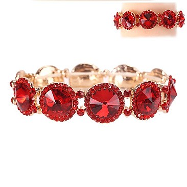 CLASSY HALO ROUND STONE STRETCH BRACELET SLBY8055