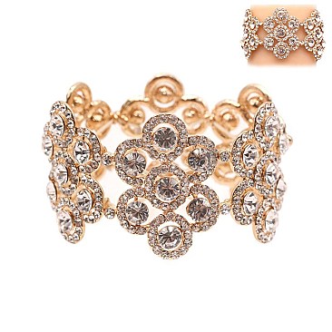 FASHIONABLE MARQUISE STRETCH STONE BRACELET SLBY8105