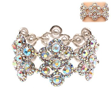 FASHIONABLE MARQUISE STRETCH STONE BRACELET SLBY8105