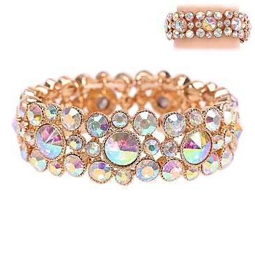 FASHIONABLE POLKA DOT STRETCH STONE BRACELET SLBY8149