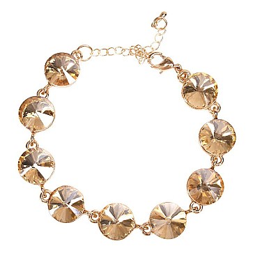 TRENDY PRISM LINK STONE STRETCH BRACELET SLBY8945