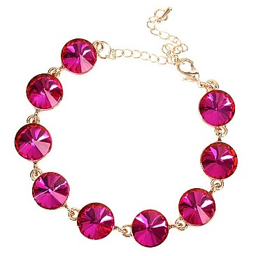 TRENDY PRISM LINK STONE STRETCH BRACELET SLBY8945