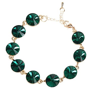 TRENDY PRISM LINK STONE STRETCH BRACELET SLBY8945