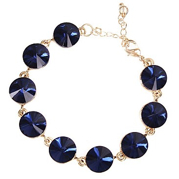 TRENDY PRISM LINK STONE STRETCH BRACELET SLBY8945