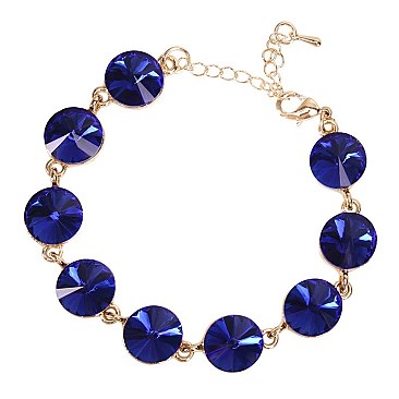 TRENDY PRISM LINK STONE STRETCH BRACELET SLBY8945