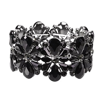 TRENDY  FLORAL STONE STRETCH BRACELET SLBY8994