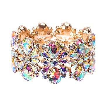 TRENDY  FLORAL STONE STRETCH BRACELET SLBY8994