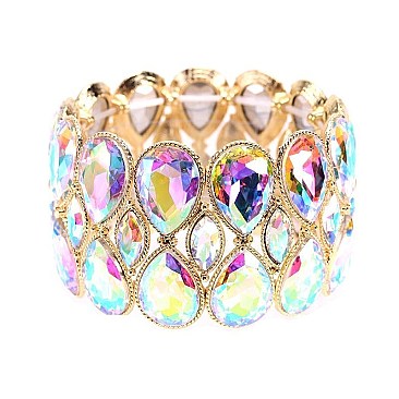 GLAM GEM CASTING STONE STRETCH BRACELET