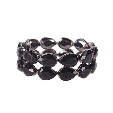 Fashionable Drop 2 Line Stretch Bracelet SLBY9853