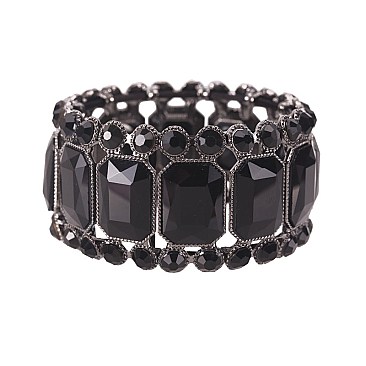 FASHIONABLE STATEMENT CASTING STONE STRETCH BRACELET SLBY9856