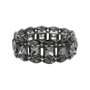 FASHIONABLE SQUARE DIAMOND STONE STRETCH BRACELET SLBY9859