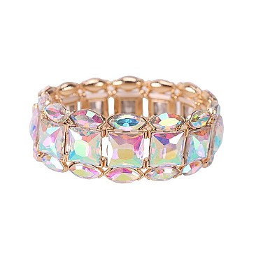 FASHIONABLE SQUARE DIAMOND STONE STRETCH BRACELET SLBY9859