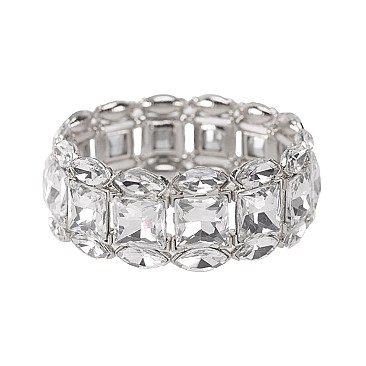 FASHIONABLE SQUARE DIAMOND STONE STRETCH BRACELET SLBY9859