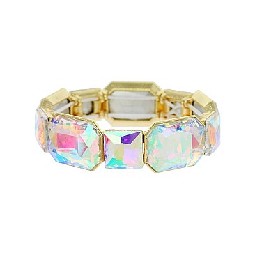 TRENDY EMERALD SQUARE CUT STONE STRETCH SLBY9860