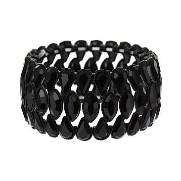TRENDY GEOMETRIC CASTING STONE STRETCH BR SLBY9864