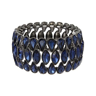 TRENDY GEOMETRIC CASTING STONE STRETCH BR SLBY9864