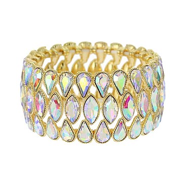 TRENDY GEOMETRIC CASTING STONE STRETCH BR SLBY9864
