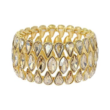TRENDY GEOMETRIC CASTING STONE STRETCH BR SLBY9864